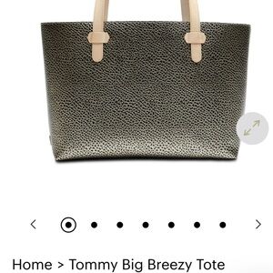 Consuela Tommy Big Breezy Tote in Pewter Metallic with matching wallet.